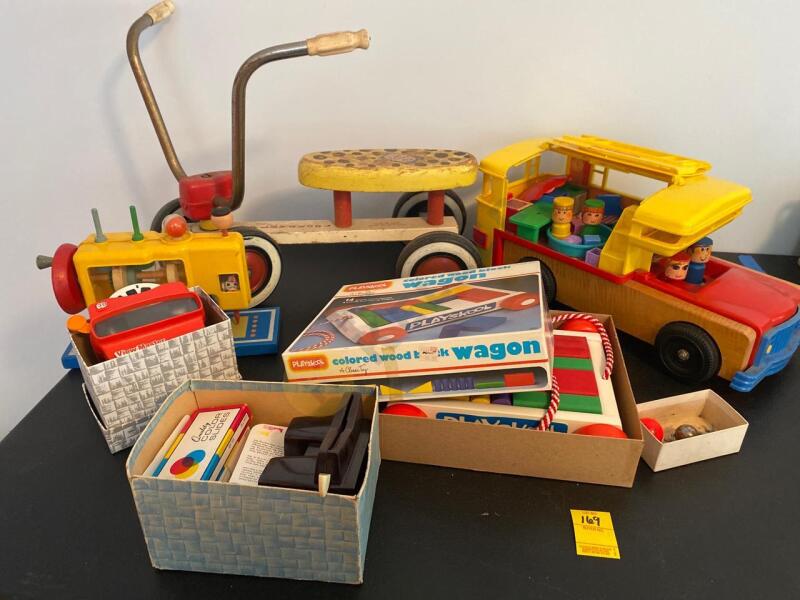 Vintage Playskool Toys, View Masters, Sewing Machine, and More