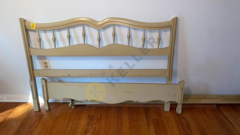 Full Size Painted Wooden Bed