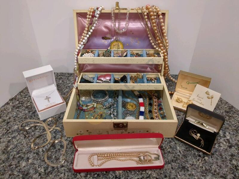 Jewlery Box Full of Jewelry and Boxed Jewelry