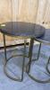 Granite Top and Antique Brass Nesting Tables - 2