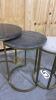 Granite Top and Antique Brass Nesting Tables - 3