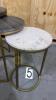 Granite Top and Antique Brass Nesting Tables - 4