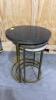 Granite Top and Antique Brass Nesting Tables - 7