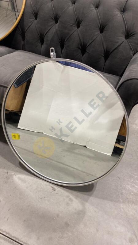 Round Mirror with Metal Frame