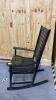 Black Painted Wooden Rocking Chair - 5