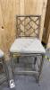 2 Taupe Rattan Barstools - 3