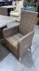 Tile Top Patio Table with 6 Resin Wicker Chairs - 3