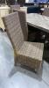 Tile Top Patio Table with 6 Resin Wicker Chairs - 7