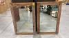 2 Rustic Wood Framed Mirrors - 2