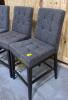 3 Tufted Bar Stools - 2