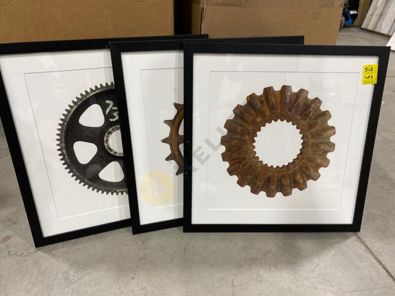 3 Framed Gear Prints