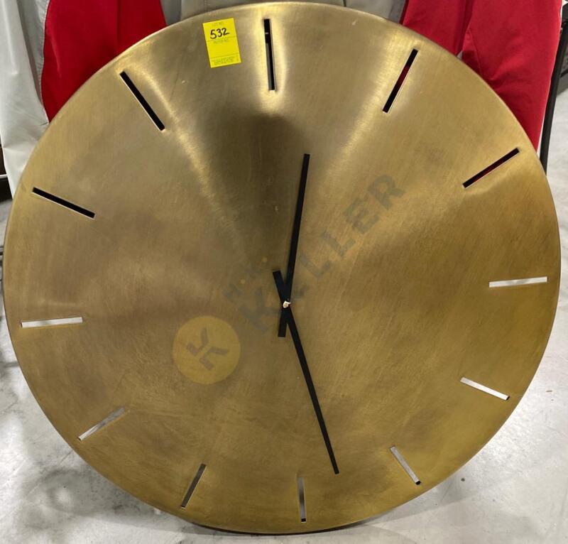 Brushed Brass Modern Wall Clock