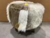 Faux Fur Covered Stool/ Ottoman