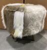 Faux Fur Covered Stool/ Ottoman - 4