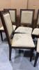 6 Wood and Upholstered Dining Chairs with Nailhead Detail by Jofran - 5