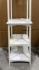 White Painted Wooden Shelf Stand - 2