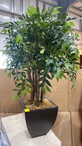 Artificial Ficus Tree with Metal Base