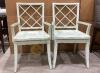 2 Distressed Painted Wooden Arm Chairs by Hooker Furniture