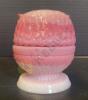 Fenton Pink Glass Rosalene Owl "Fairy Lamp" - 3