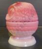 Fenton Pink Glass Rosalene Owl "Fairy Lamp" - 4