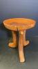 Ethiopian Jimma Tribal Stool plus Wicker and Rattan Plant Stand - 6