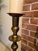 Pair of Brass Candlesticks and Ash or Match Holder - 2