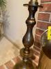 Pair of Brass Candlesticks and Ash or Match Holder - 3