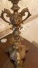 19th Century Pair of Brass Electric Candelabras With Milk Glass Lily Blossoms - 3