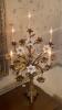 19th Century Pair of Brass Electric Candelabras With Milk Glass Lily Blossoms - 6