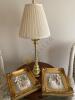 Pair of Meissen Framed 3D Art Sculptures and Table Lamp