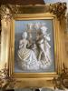 Pair of Meissen Framed 3D Art Sculptures and Table Lamp - 3