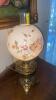 Electric Hurricane Lamp with Hand Painted Glass Globe - 6