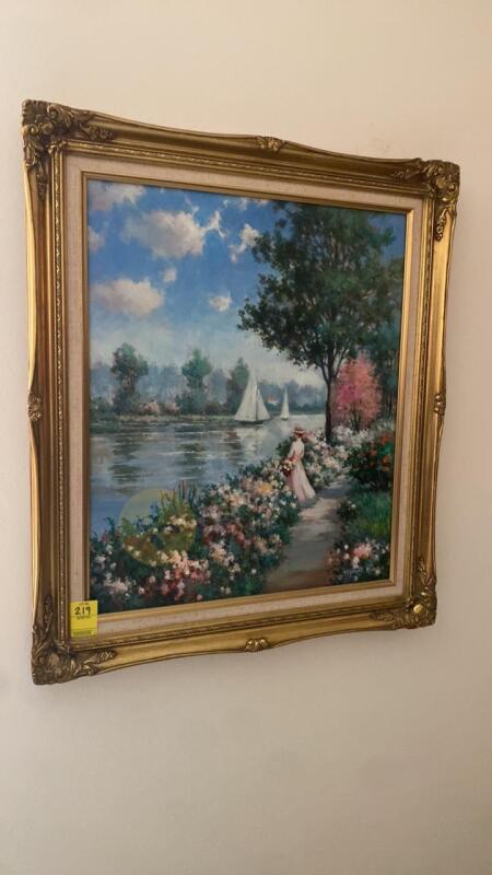 Pierre Ronet Framed Oil Painting on Canvas