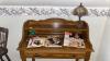 Writing Desk with with Contents and Victorian Balloon Back Chair - 4