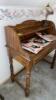 Writing Desk with with Contents and Victorian Balloon Back Chair - 6