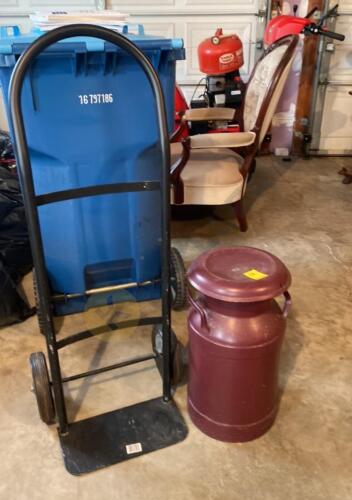 Handcart and Painted Milk Can