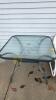 Metal Glider and Glass Top Outdoor Table - 6