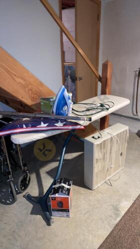 Ironing Board, Irons, Box Fan, Burial Flag, and More