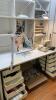 Serger Sewing Machine and Station, Cabinets, and Contents - 4