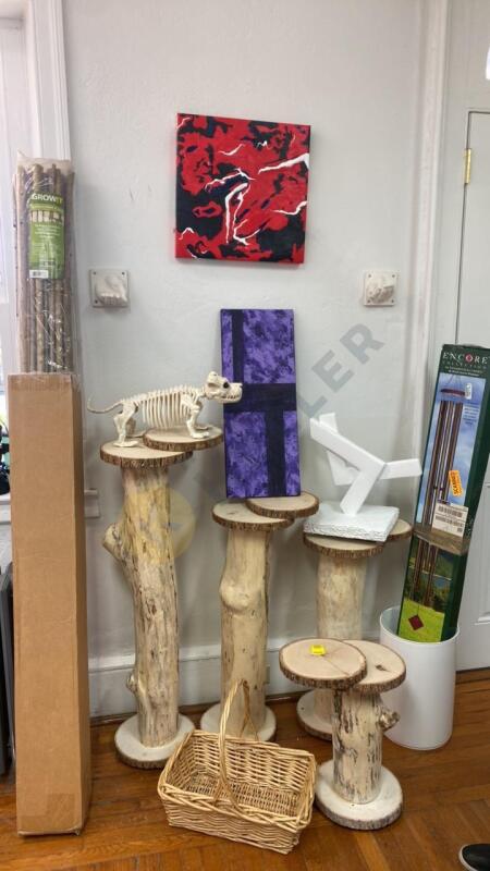 Wooden Display Stands, Artwork, and More