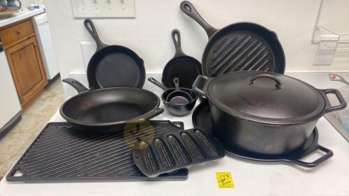 Cast Iron Skillets, Grill Pan, Dutch Oven, and More