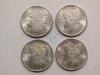 Four 1921 Morgan Silver Dollar Coins