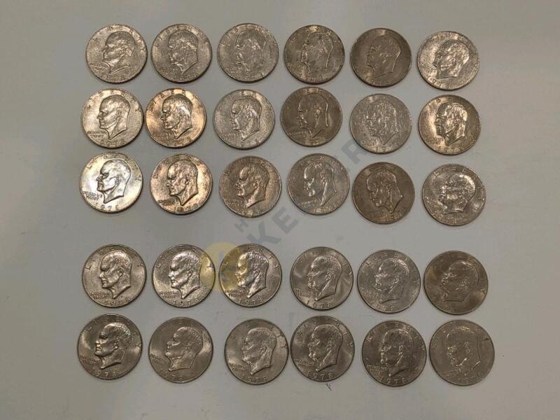 Twenty-nine 1978 Eisenhower Dollar Coins