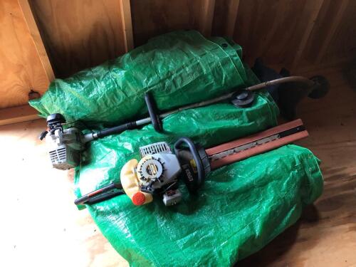 Echo String Trimmer, Echo Hedger and Tarps