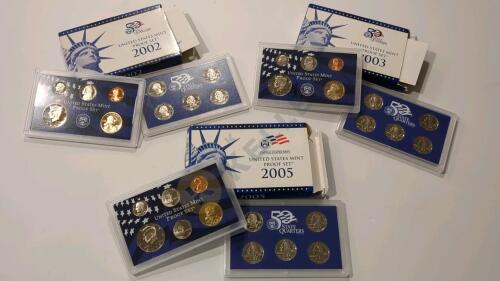 2002, 2003, 2005 US Mint Proof Sets