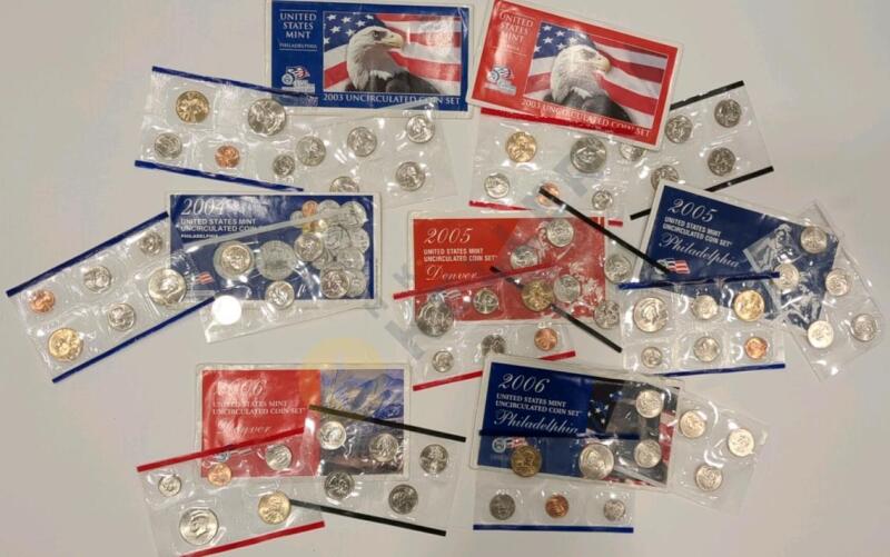 2003, 2004, 2005, 2006 US Uncirculated Coin Sets