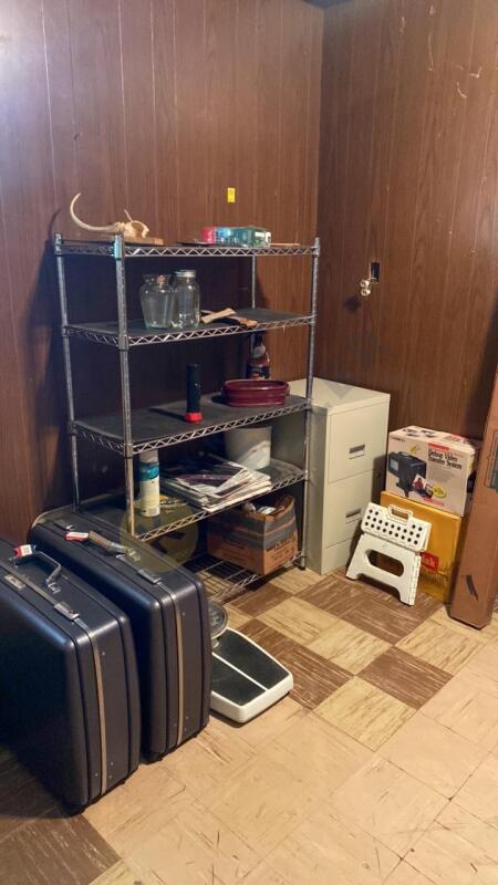 Metal Shelf, Scale, File Cabinet and More