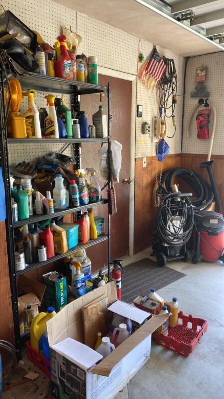 Metal Shelf, Automotive Fluids, Pressure Washer, Shop Vac and More