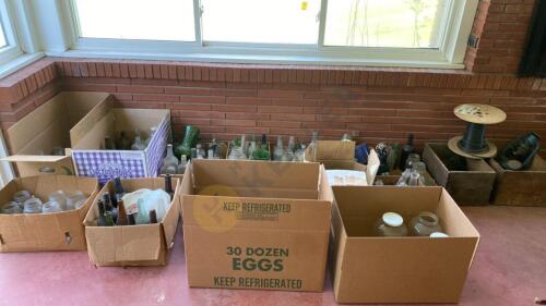 Collection of Glass Bottles and More