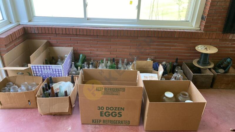 Collection of Glass Bottles and More